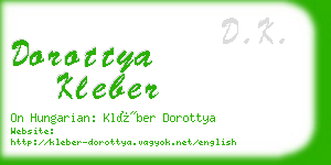 dorottya kleber business card